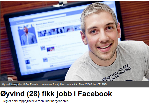 Øyvind ble ansatt av Fasebook, ikke Facebook